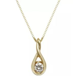 BNIB diamond necklace from macys (14K gold)
